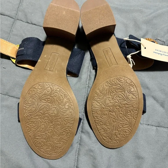 TOMMY BAHAMA Navy Blue Tonia Heeled Sandals Womens Size 8.5 - Picture 4 of 9